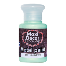 Ακρυλικό Μεταλλικό Χρώμα 60ml Maxi Decor Φυστικί ΜE118_ME118060